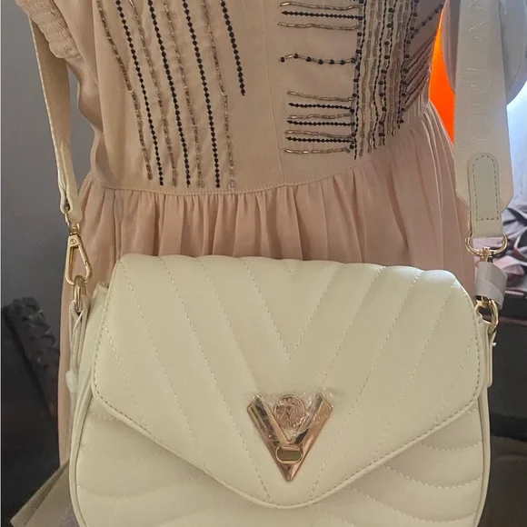 NWT Valentino Orlandoi White Quilted Cross Body - Picture 2 of 9